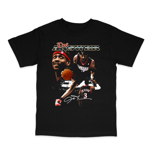 "The Answer" Allen Iverson Black Tee